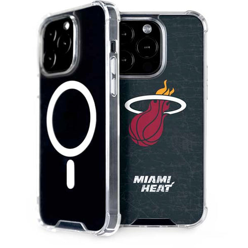 NBA Miami Heat Black Partial Logo iPhone 15 Pro MagSafe Case